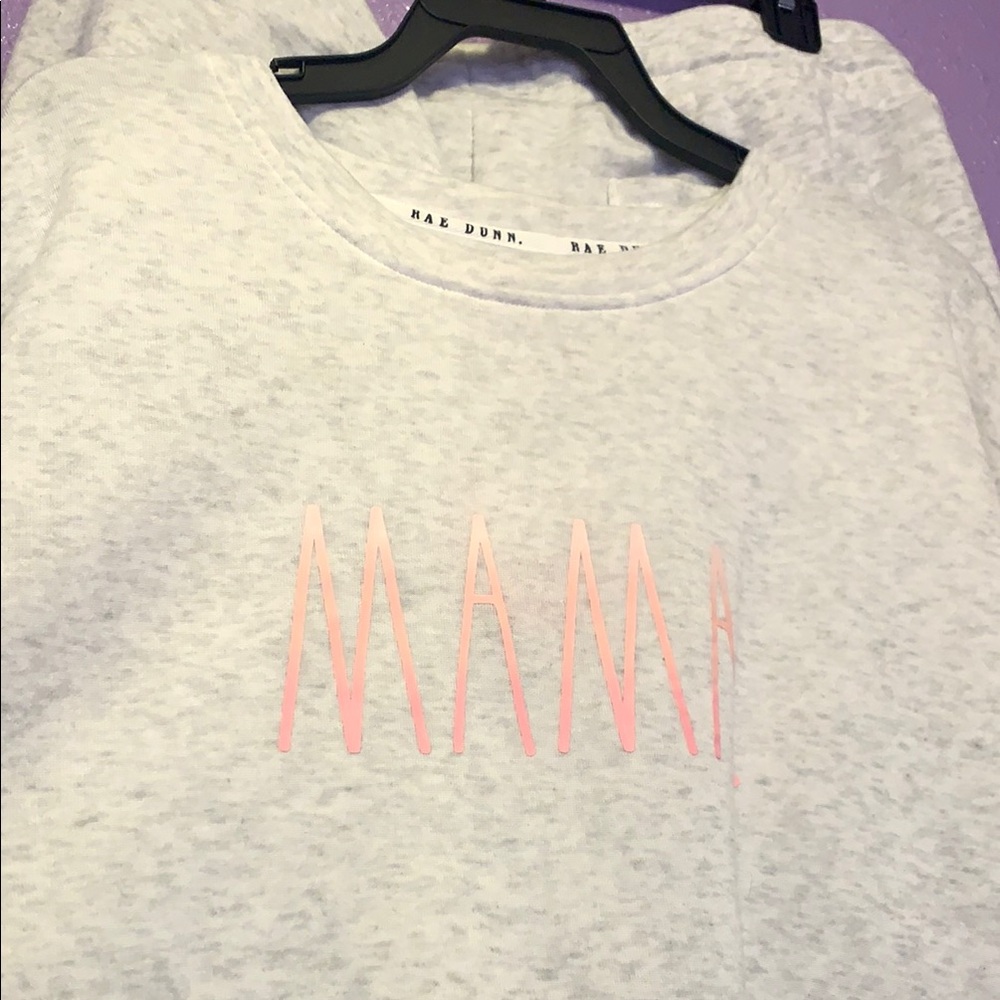 2 PC MAMA RAE DUNN NWT MOM Gray Sweatshirt and Pants Set
